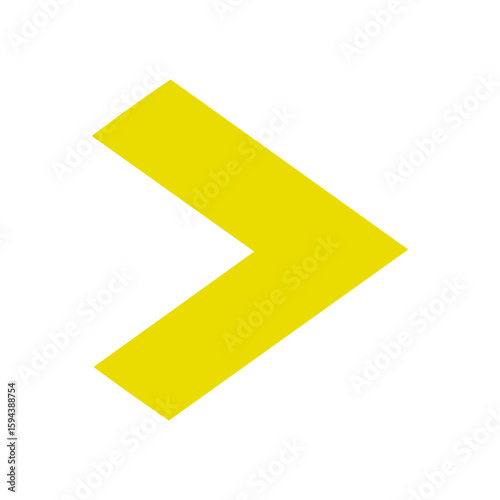 yellow arrow on white background