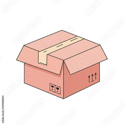 Shipping box marketplace transparent background