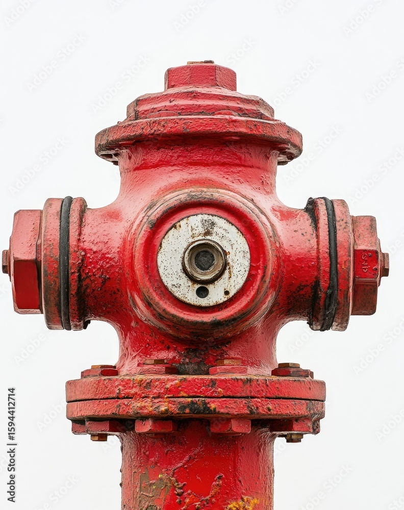 Fototapeta premium Close-up of a red fire hydrant