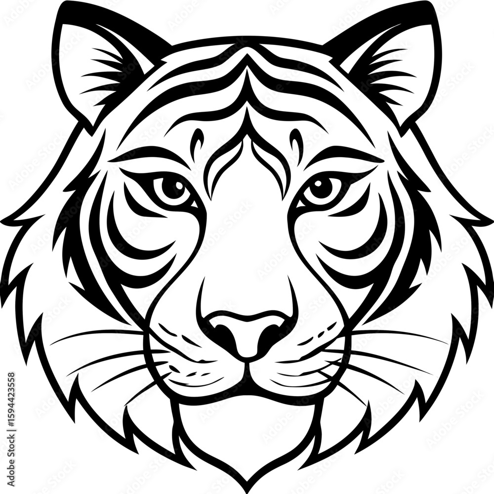 Obraz premium tiger head vector