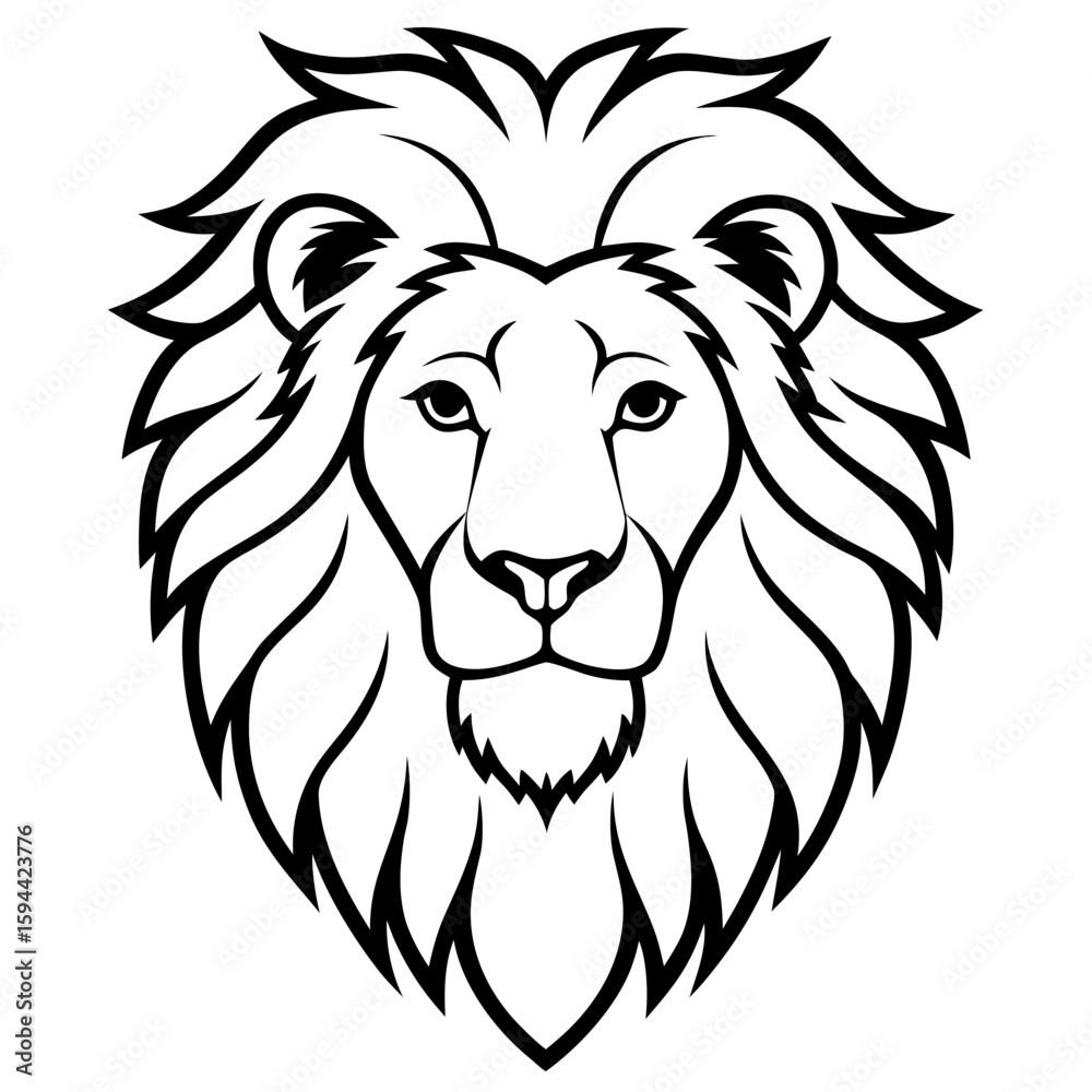 Fototapeta premium lion head vector