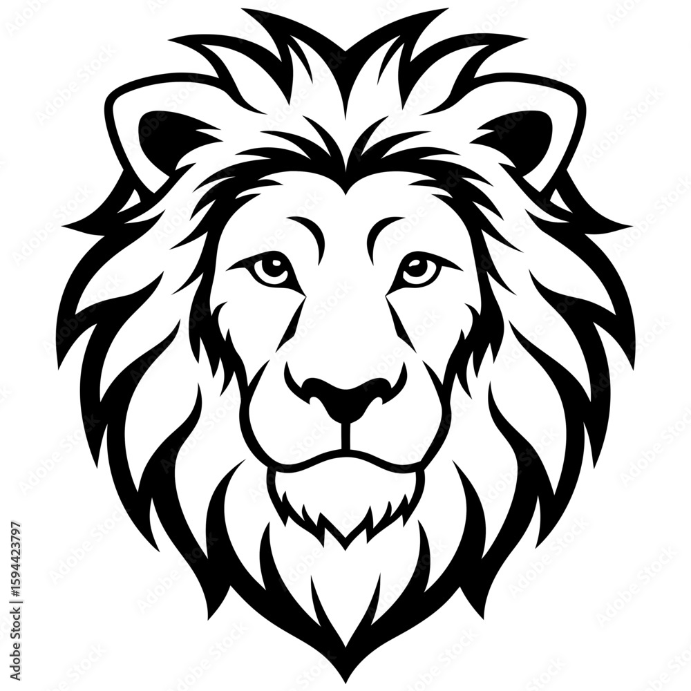 Obraz premium lion head vector