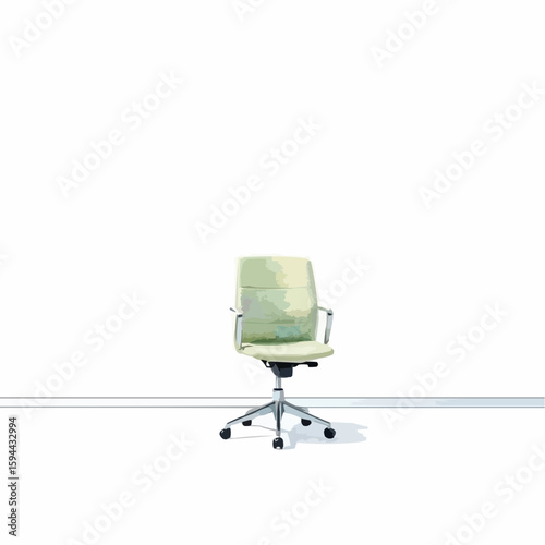 Office chair on a clean background for workspace and ergonomic design themes