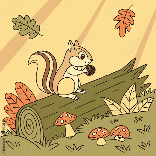 Minimalist adorable vector images featuring "cute animals or cute birds". The style must be "realistic," with vibrant colors, modern and stylish aesthetics.