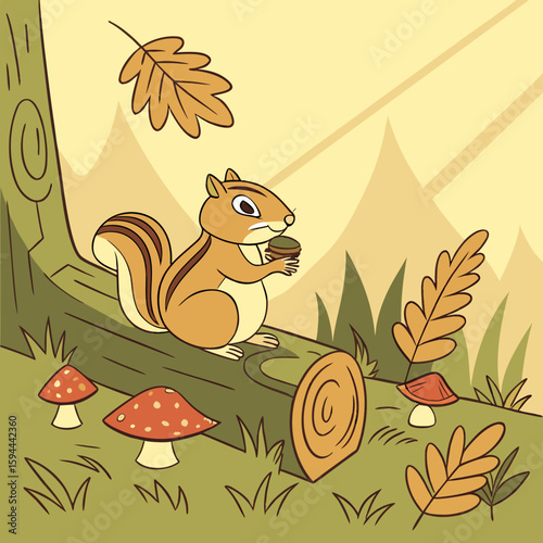 Minimalist adorable vector images featuring "cute animals or cute birds". The style must be "realistic," with vibrant colors, modern and stylish aesthetics.
