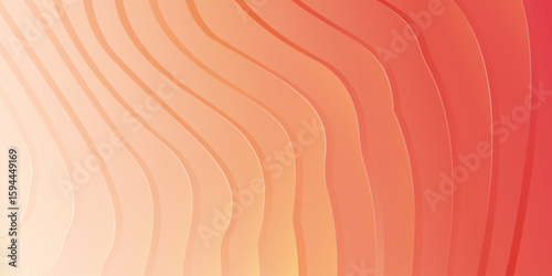 Modern abstract gradient wavy ripple step stripe light orange peach vibrant wallpaper banner background digital art