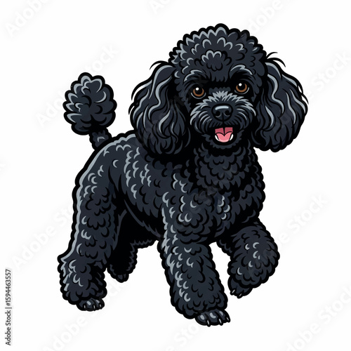 animal, cute, pet, dog, puppy, domestic, funny, home, adorable, friendly, cocker spaniel, doggy, illustration, brown, vector, spaniel, happy, friend, young, canine, white, fur, playful, breed, cocker,