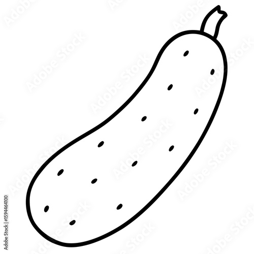 Detailed line art of a bumpy textured cucumber pattern