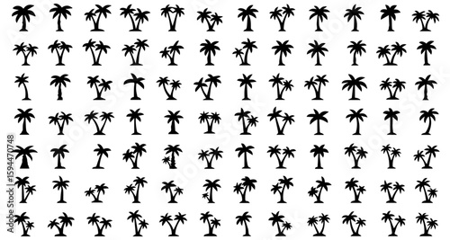 palm tree silhouettes for tropical themes 
