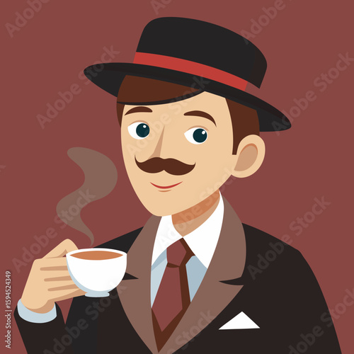 man with coffee cup