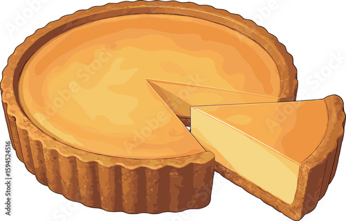タルトチーズケーキのイラスト