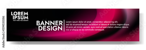 Modern dynamic banner design with a swirling nebula background.