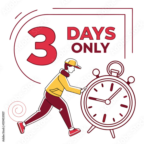 Set Days To Go Badges. Countdown badges. Product limited promo