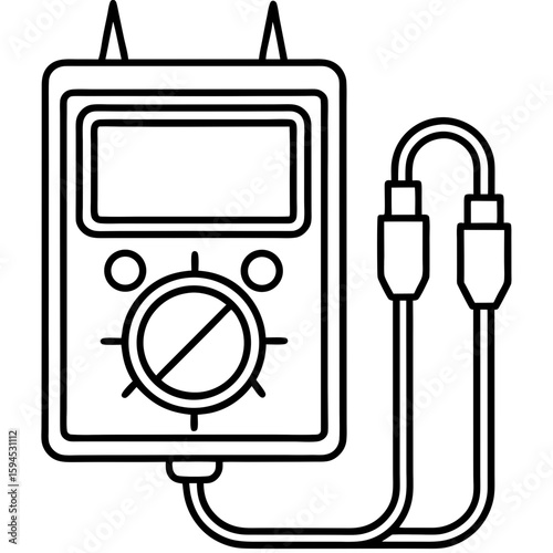 Minimalist Multimeter Vector Icon
