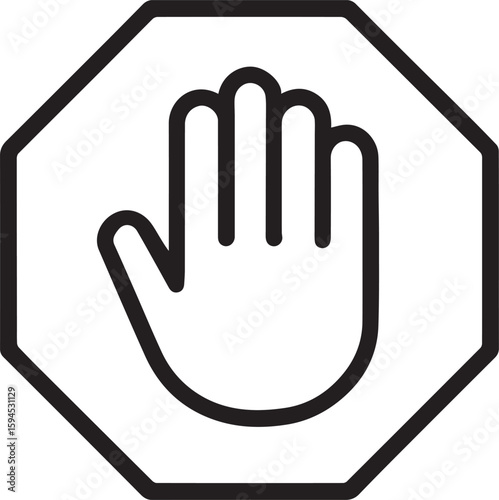 stop hand sign