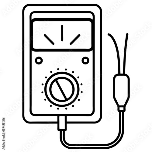 Minimalist Multimeter Vector Icon