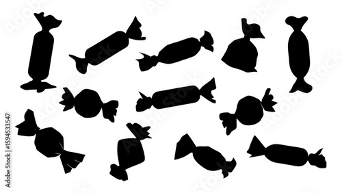Candy silhouette vector, candy icon, vector illustration