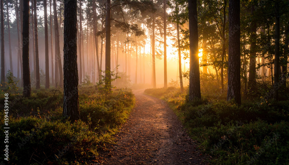 Obraz premium sunrise in the forest