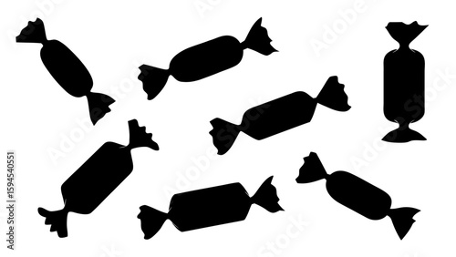 Candy silhouette vector, candy icon, vector illustration