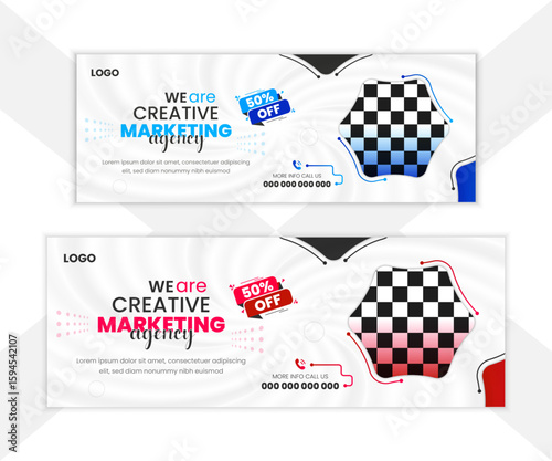 Modern Facebook Cover Template for Business & Personal Use	
