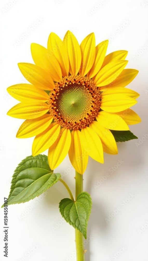 Fototapeta premium Mature sunflower seeds against pure white backdrop, photography, sunflower seed
