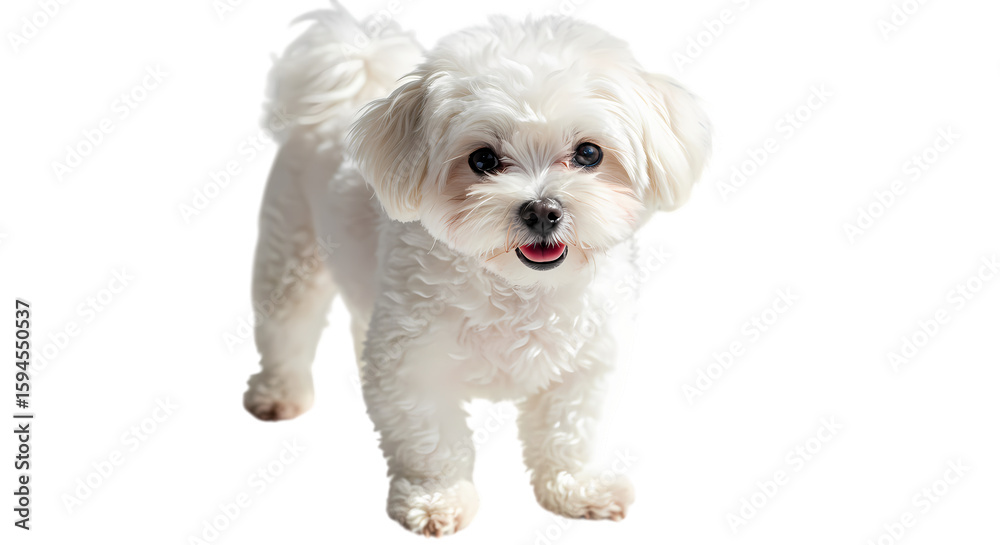 Obraz premium Fluffy White Bichon Frise