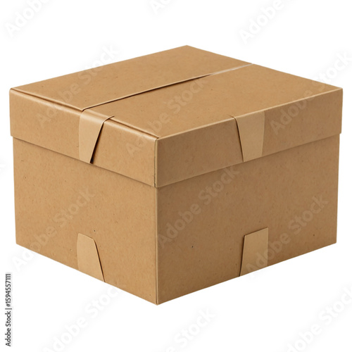 Open empty cardboard box isolated on white background for packaging or shipping purposes