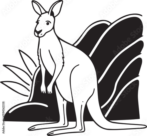 kangaroo vector illustration