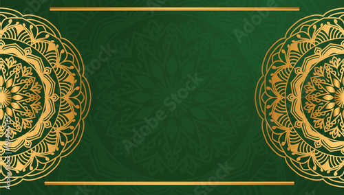 Islamic Arabesque Luxury Mandala Inidan Wedding Invitation Card Eid Ramadhan Ramadan Kareem Background Vector