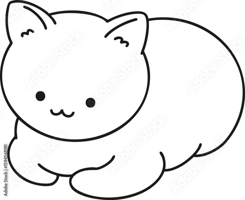 coloring page cat