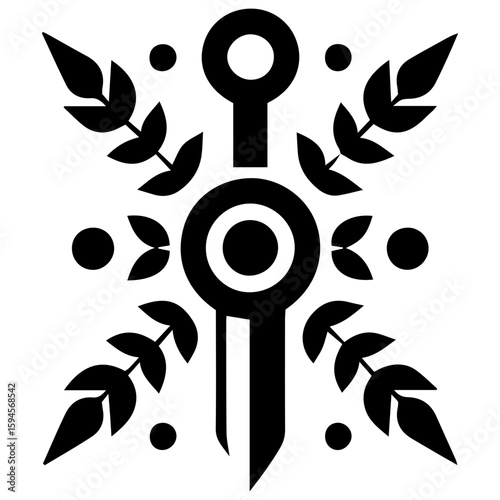 Forceful and direct, this bold shield and arrow graphic makes a strong brand statement