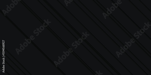 Abstract Diagonal Lines Background in Deep Black