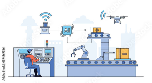 Advanced automation and robotics in modern manufacturing facilities enhancing productivity and efficiency