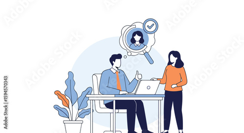 Professional human resources recruitment process strategy for business growth and talent acquisition