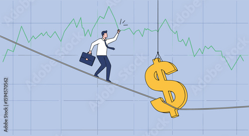 Navigating financial markets balancing risk and reward on a tightrope amidst market volatility