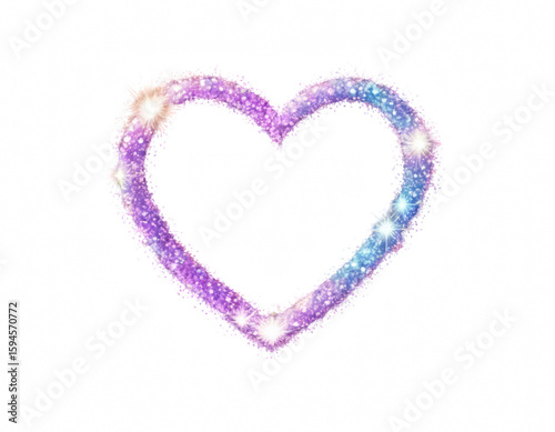 the image features a large, stylized heart shape centered against a solid black background
