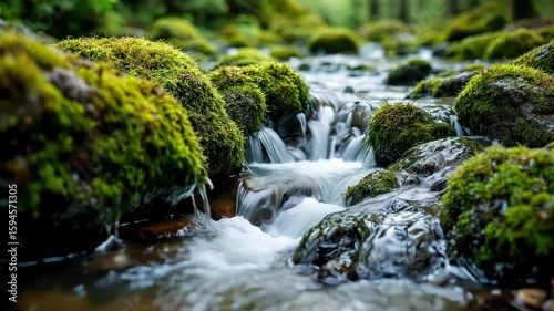 
A small waterfall flowing through a lush forest landscape spuper quality HD video footage
high quality cenematic nature video