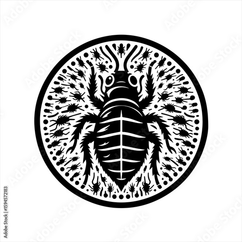 Bug illustration isolated on white background