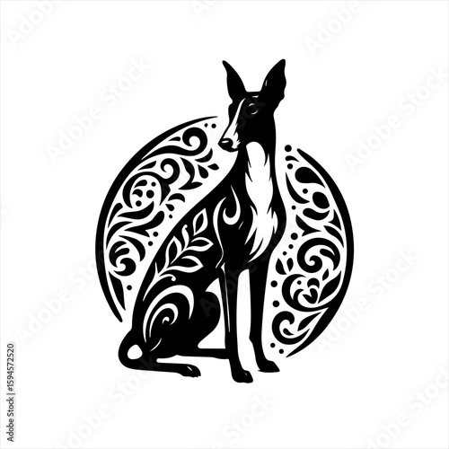 An elegant dog illustration