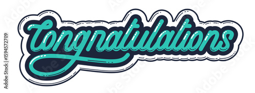 vector illustration of a grafitti congratulations