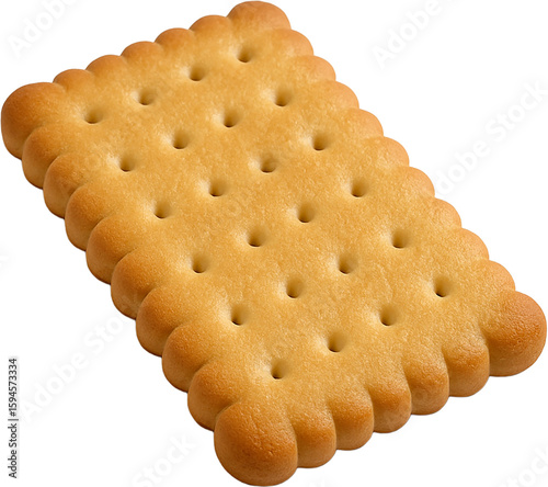3D biscuit icon isolated on transparent background. PNG