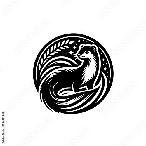 Ferret in circular design