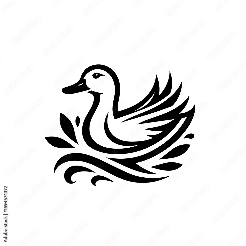 Obraz premium Stylized duck illustration