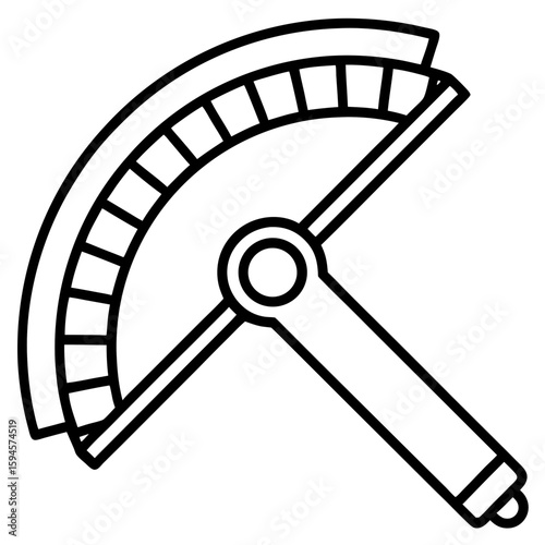 Precision Feeler Gauge Line Art Illustration