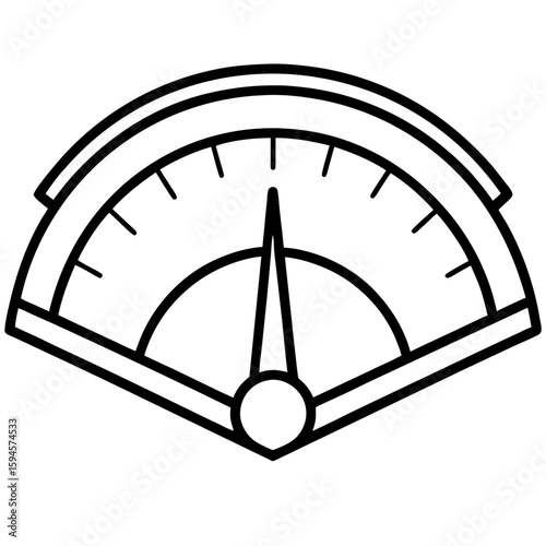 Precision Feeler Gauge Line Art Illustration