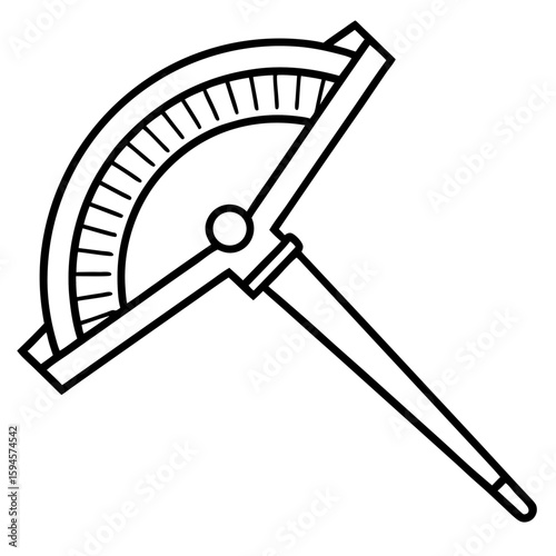 Schilderij op canvas Precision Feeler Gauge Line Art Illustration