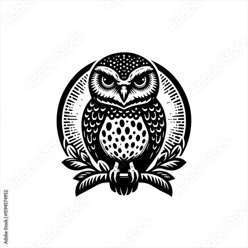 Wise owl illustration