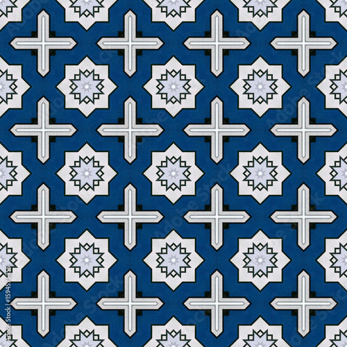 blue and white cross
