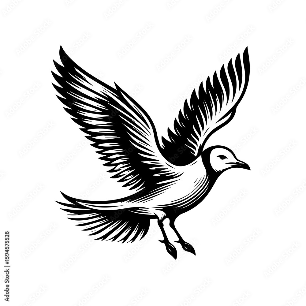 Fototapeta premium A bird flying in the sky logo