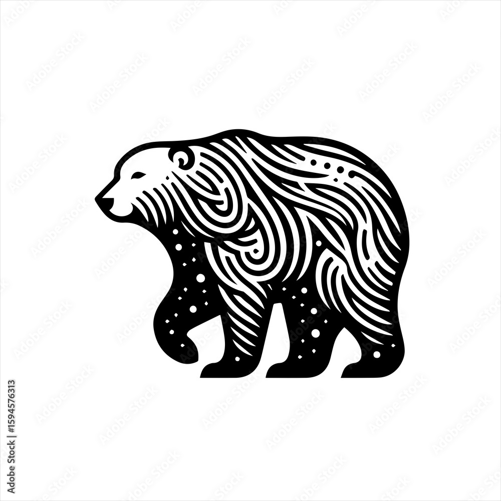 Fototapeta premium Stylized bear illustration